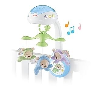 Fisher-Price Baby Crib Toy, 3-in-1 Projection Mobile, Butterfly Dreams